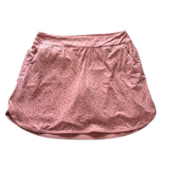 Nike Womens Large Dri-FIT Pink Peach Printed Golf Skirt Skort With Pockets - Picture 3 of 10